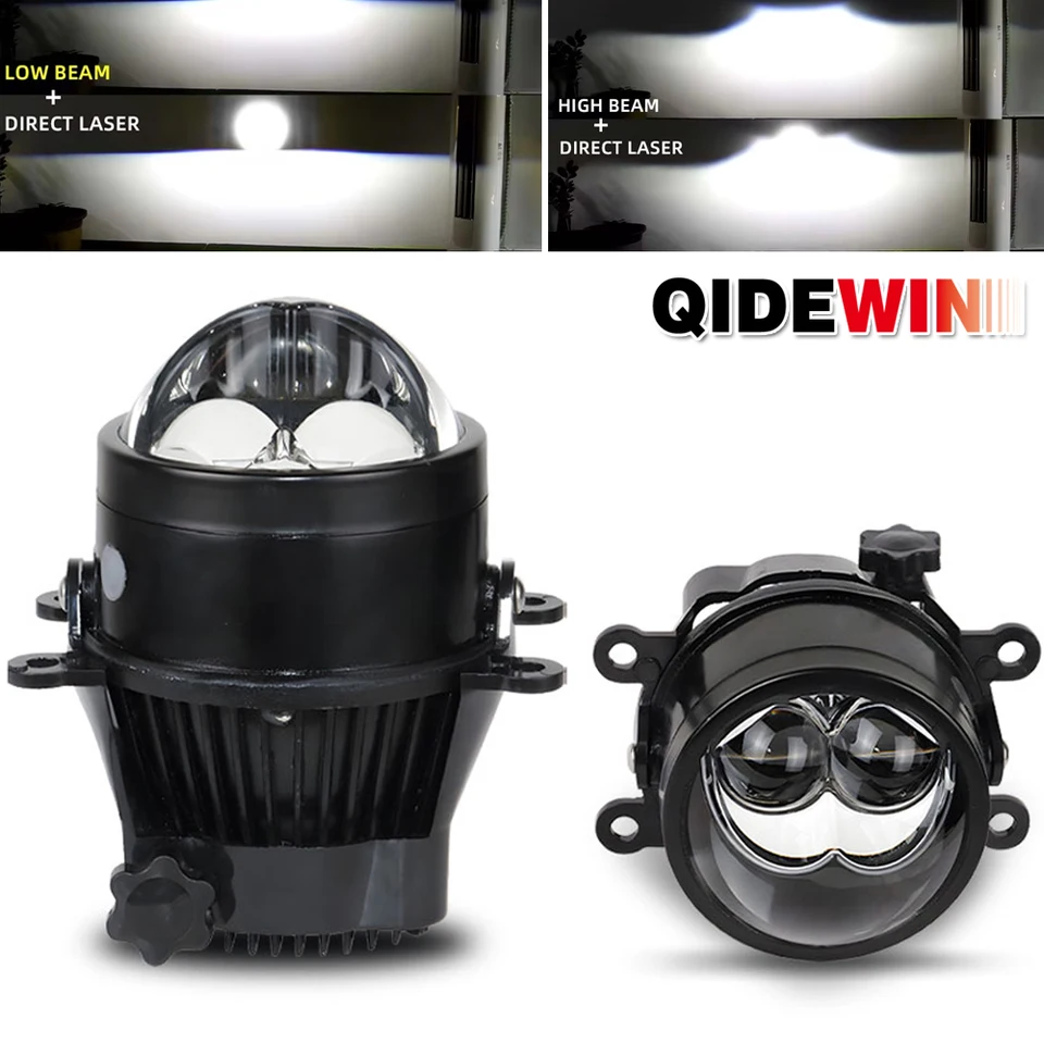 LELANPU K201 3-palcový projektor LED svetlomet H11 HB3 9005 HI LO BEAM 80W BI LENSOBLE Vodotesný hliník pre BMV Honda laserovú hmlovú žiarovku