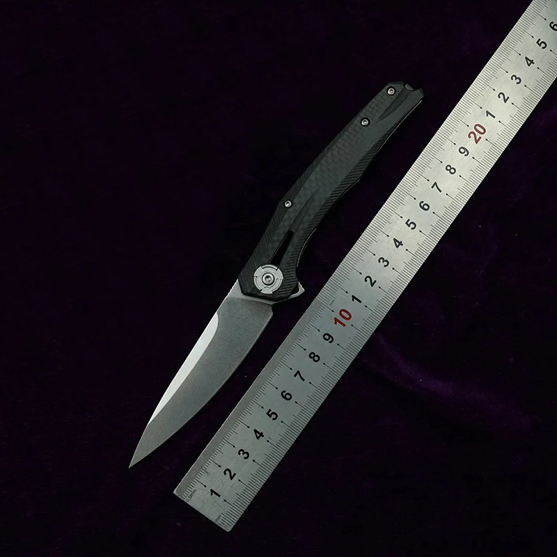 Lemifshe 0707 Skutočný CF titánový keramický ložisko Mark 20cv Tactické vonkajšie vonkajšie EDC Tool Skladacie kempingové vreckové nôž