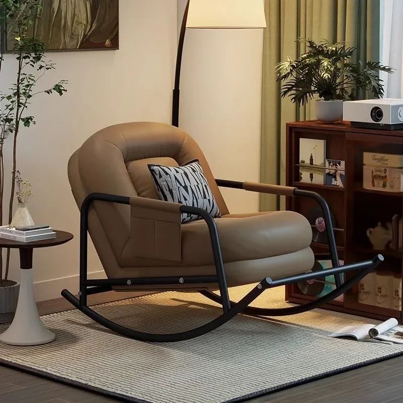 Lenivá pohovka hojdacia stolička Balkón Fľaša obývacia izba Jedno hojdacie kreslo Stredný vek Štýl kreslo Nordic Sofas Chaise Longue