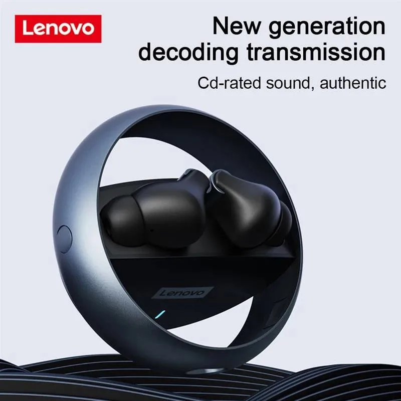 Lenovo LP60 TWS Wireless Bluetooth V5.0 Slúchadlá Rotatovateľná kovová dutina Ring Gaming Headset Hifi Zvuk s nízkym latenčným slúchadlám