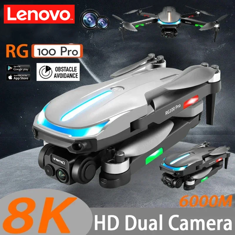 Lenovo RG100PRO DRONE 8K 5G GPS Professional HD Aerial Photography Dual-Camera všesmerová prekážka vyhýbania sa hračkám