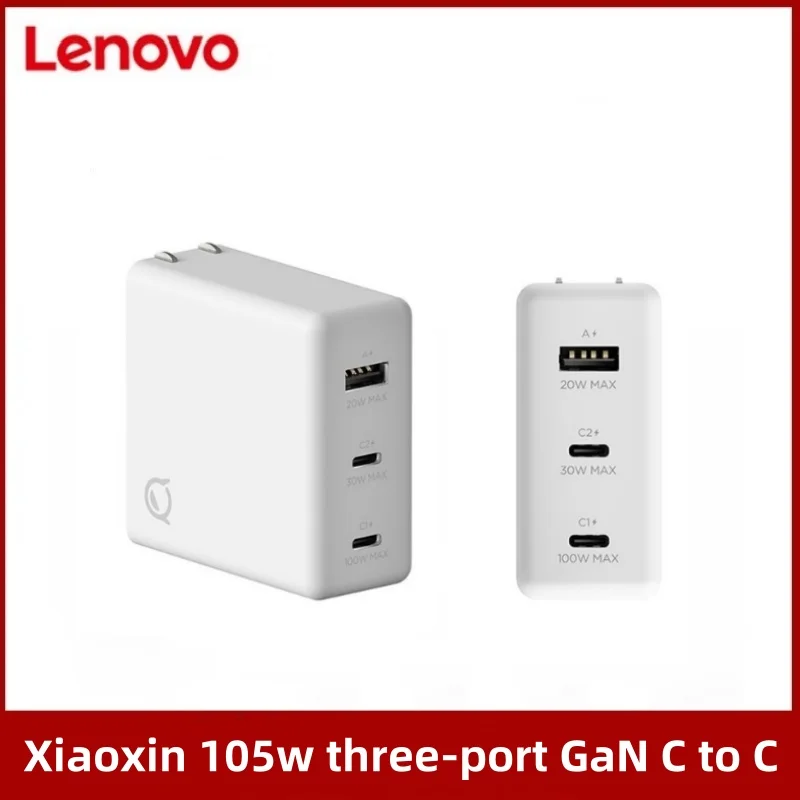 Lenovo Xiaoxin 105W Gallium Nitrid Power Adapter Tri-Port Type-C to C Originál nabíjačky notebooku.