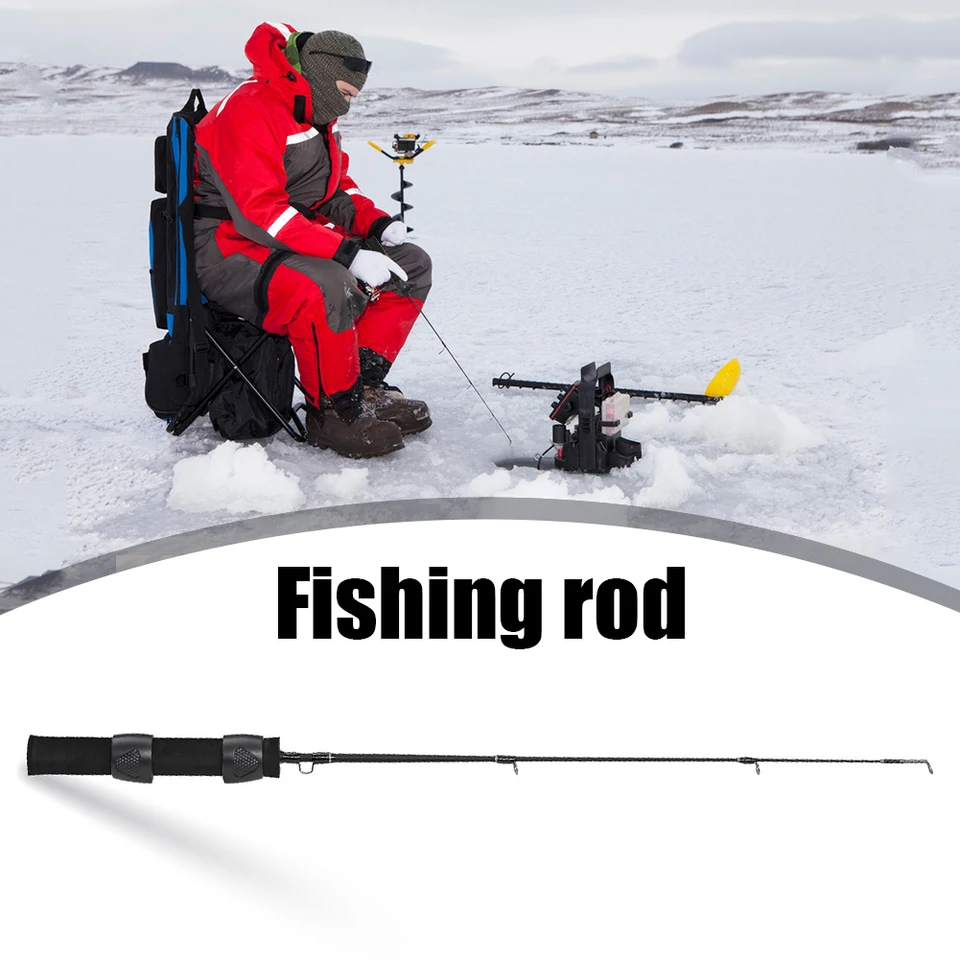 LEO 51 cm rybársky prút na ľad+navijak Rybolov z zimného prenosného prenosného ultra-krátkeho antiskidového rukoväte náradia PESCA Fisherman Gear