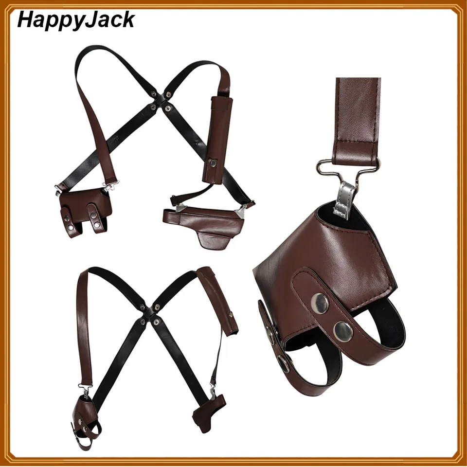 Leon Cos Scott Kennedy Belt Cosplay Back Strap Belts Halloween Party Game Evil 4 Roleplay Gun Bag Resident Costy Accessories