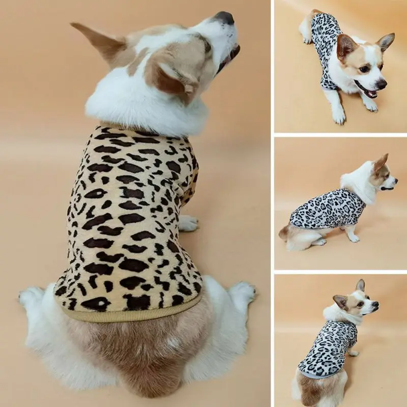 Leopard hrubý fleece psí kabát bunda mäkké teplé domáce psie oblečenie domáce zviera Chihuahua Yorkies odev pre psov pre domáce zvieratá oblečenie oblečenia