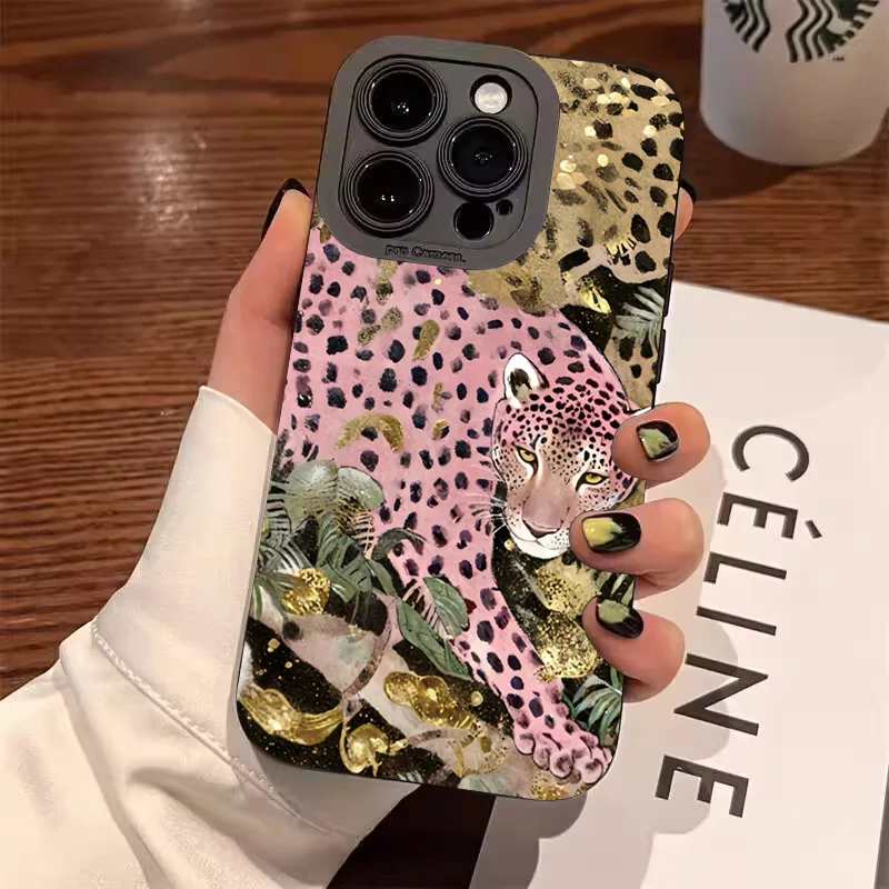 Leopard tlač kvetinové puzdro pre Xiaomi Redmi 12 13 13C Redmi Note 13 12 Pro Plus 5G 12S 11S 11 10s 10 SOCKOPORPROUT Soft Soft Cover