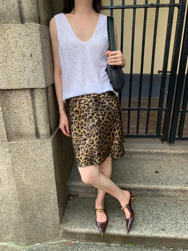 Leopard tlač mini sukne pre ženy sexy elegantný elastický pás A-line fadas letný ročník módne módne streetwear krátka sukňa