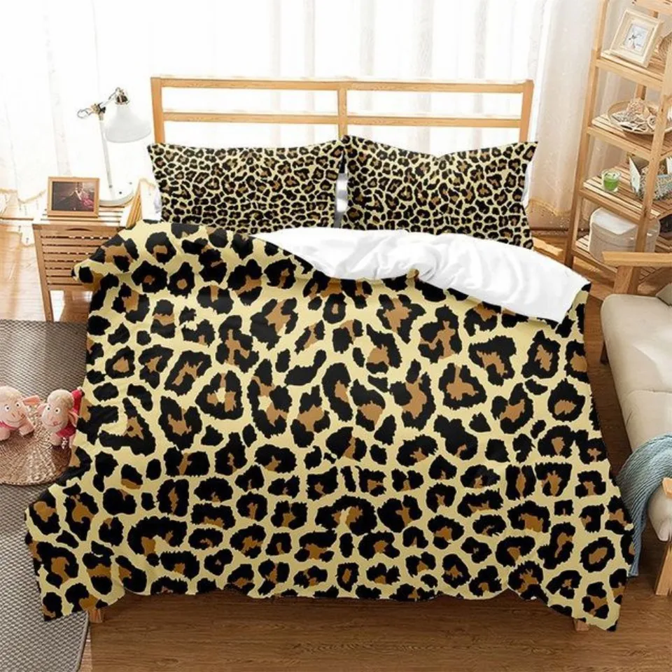 Leopardová tlače posteľná obliečka pre ženy muža dospievajúci africký zvierací gepard posteľ posteľ Single Double Queen King King Full Twin Duin Cover