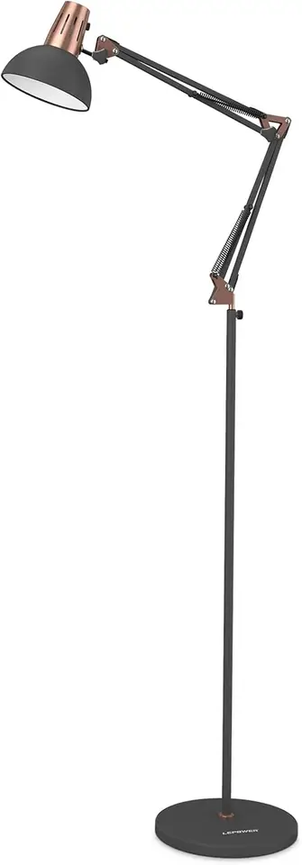 Lepowerová kovová stolová lampa, nastaviteľná architekt Stávajúca lampa s vysokou základňou, čítanie a kreslenie osvetlenia očí