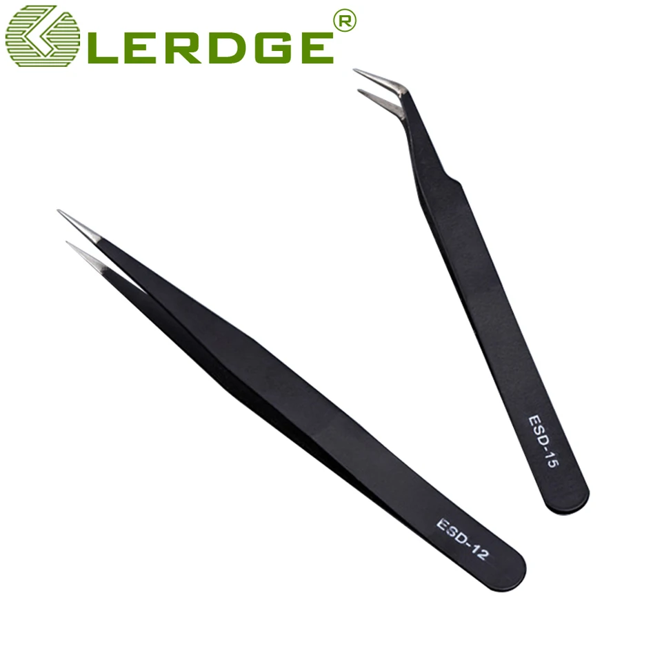 Lerdge 3D Tlačiareň Nástroje Zakrivené priame port z nehrdzavejúcej ocele Tweezer Tryska Čistiace pinzety HOTEND CLEANER
