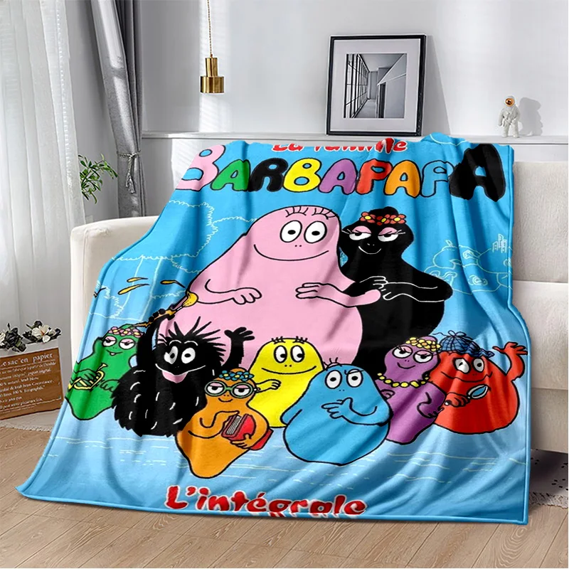 Les Barpapa rodina anime karikatúra prikrývka, prikrývka mäkkého hádzania pre domácu spálňu posteľ pohovka piknik cestovná kancelária kryt deť