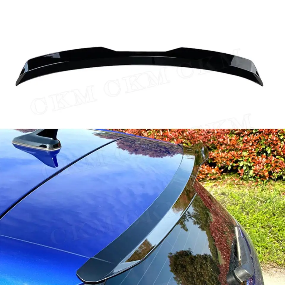Lesk Čierne krídla zadnej strechy na pery pre VW Volkswagen Golf 8 MK8 2020 Up Zadný spojler kauza zadného kufra