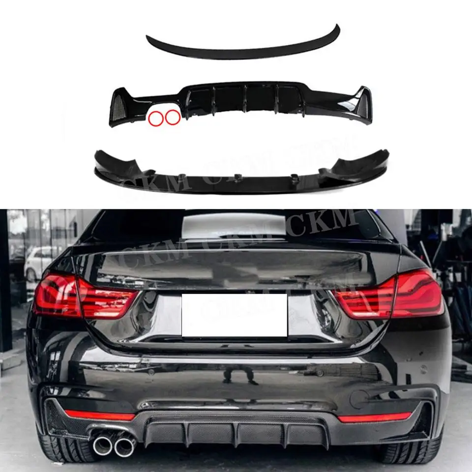 Lesk Čierny predný nárazník zadný difúzor vozidlá pre spiler krídla pre BMW 4 Series M Sport F32 F36 2014 UP nie konvertibilný