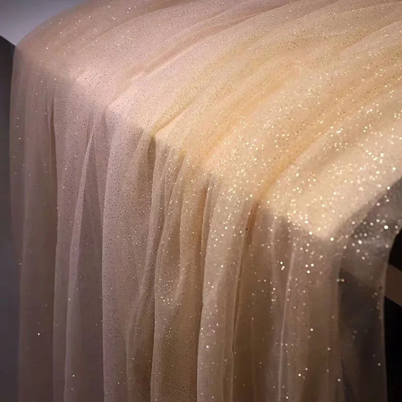 Lesklý trblietavý flitra flitry tkanina mäkká sieť priadza priadza Sparkle Tulle Table DIY Šitové svadobné šaty závoj tanečný tanec tutu
