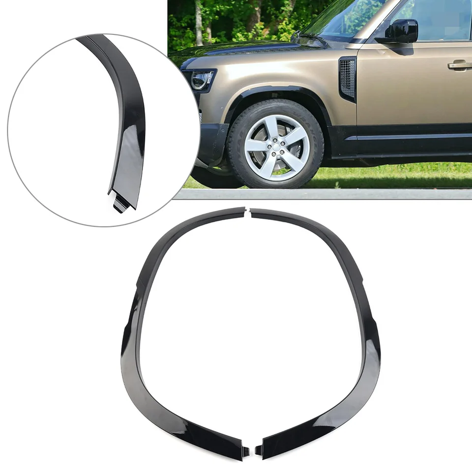 Lesklý čierny automobil predný blatník lišta oblúka pre Land Rover Defender 90 110 2020 2021 2022 2023 LR130587 LR130584