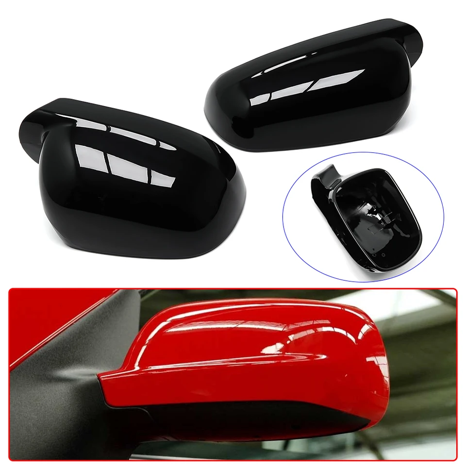 Lesklý čierny spätný pohľad Zadné zrkadlo Zrkadlové krytie bočného zrkadla pre VW Golf 4 IV GTI R32 Jetta MK4 Bora 1J Passat B5