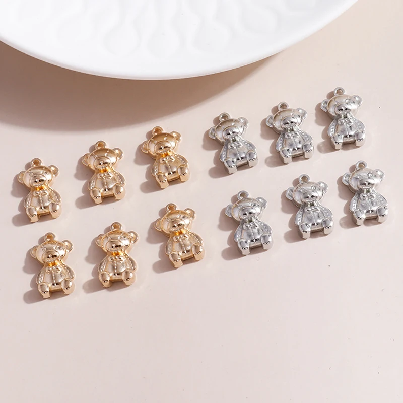 Leslie 20ks/veľa módy Small Pig Bear Charms pre šperky výroby DIY Zliatina Zvieracie kúzla Náušnice Prívesky Náhrdelníky Prívesky náhrdelníka