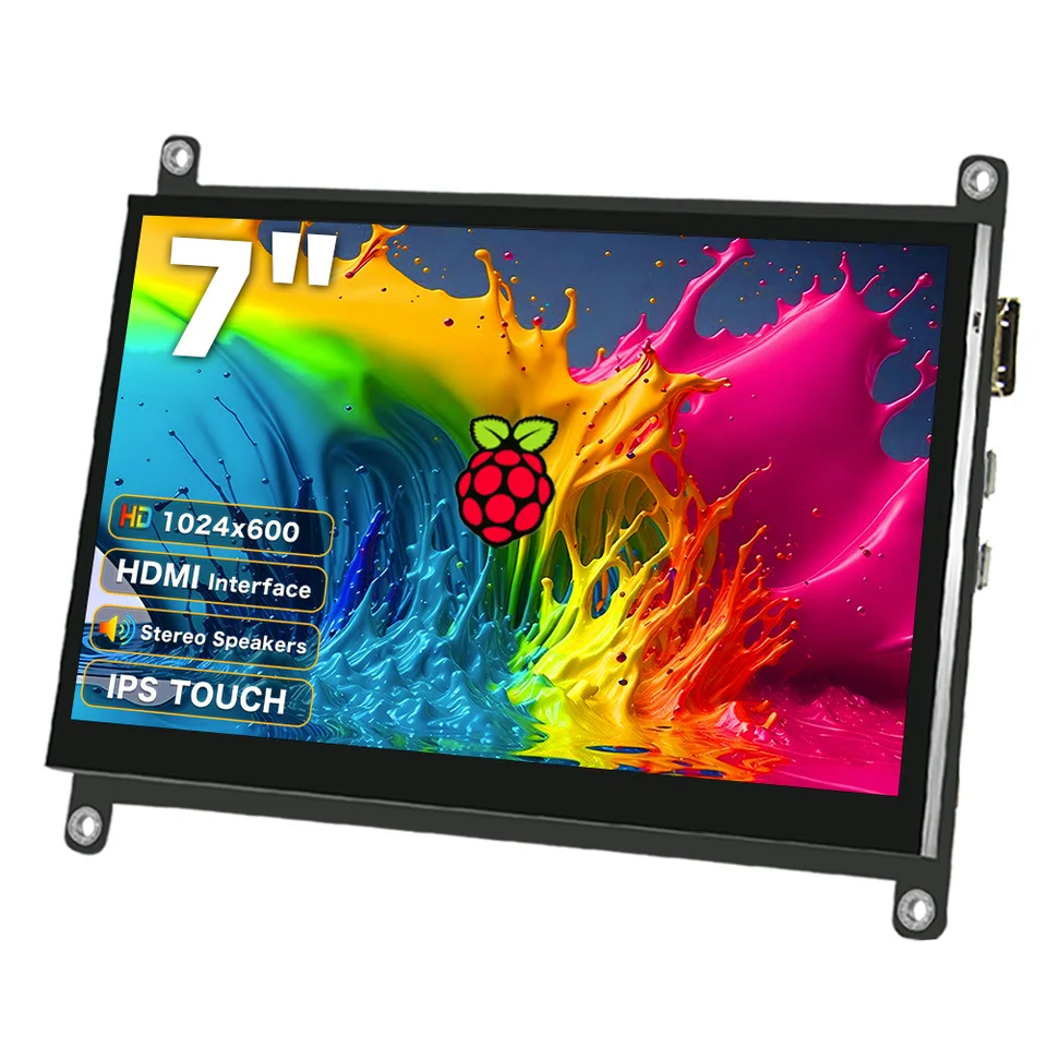 LESOWN IPS malá obrazovka 7 palcov kapacitná dotyk HDMI 1024x600 LCD ovládací doska Mini displej pre počítač Raspberry PI PC