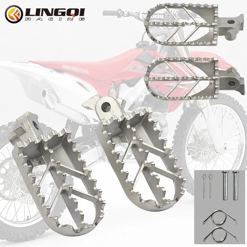 Lesque z nehrdzavejúcej ocele Footrest Pegs Footpegs Ress Lests Pedals Rider Foot Ress pre špinu Pit bicykel Motor