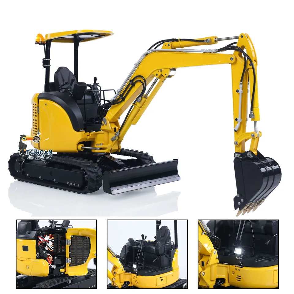 LESU 1/14 PC30 MINI MINI RC HYDRAULICKÝ RISCAVATOR 6CH VENTIL DIGGER ST8 RADIO RADIO CLADOVANÉ HORKY