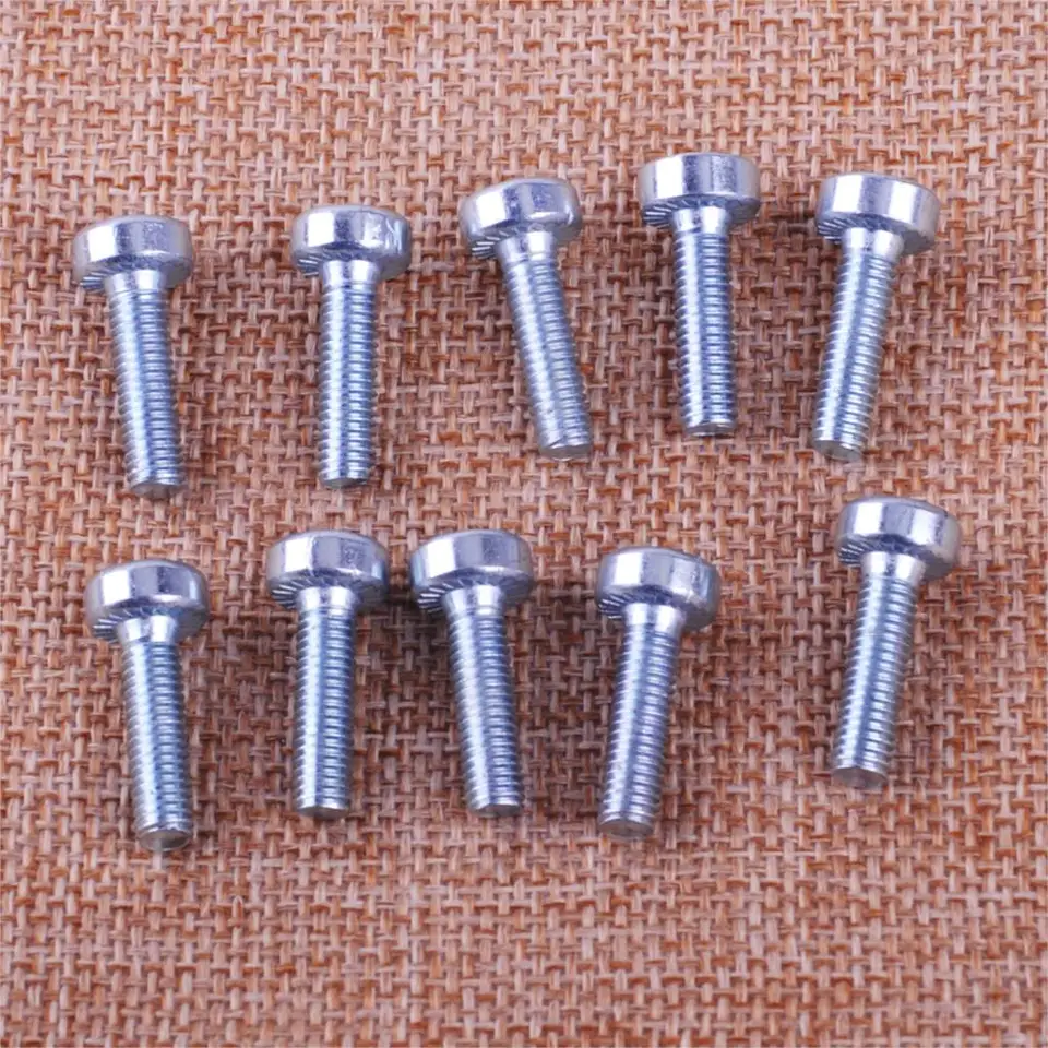LETAOSK 10ks Silver Torx Spline skrutka T27 5mmx18mm M5x18 Fit for Stihl Chainsaw 9022 340 1010
