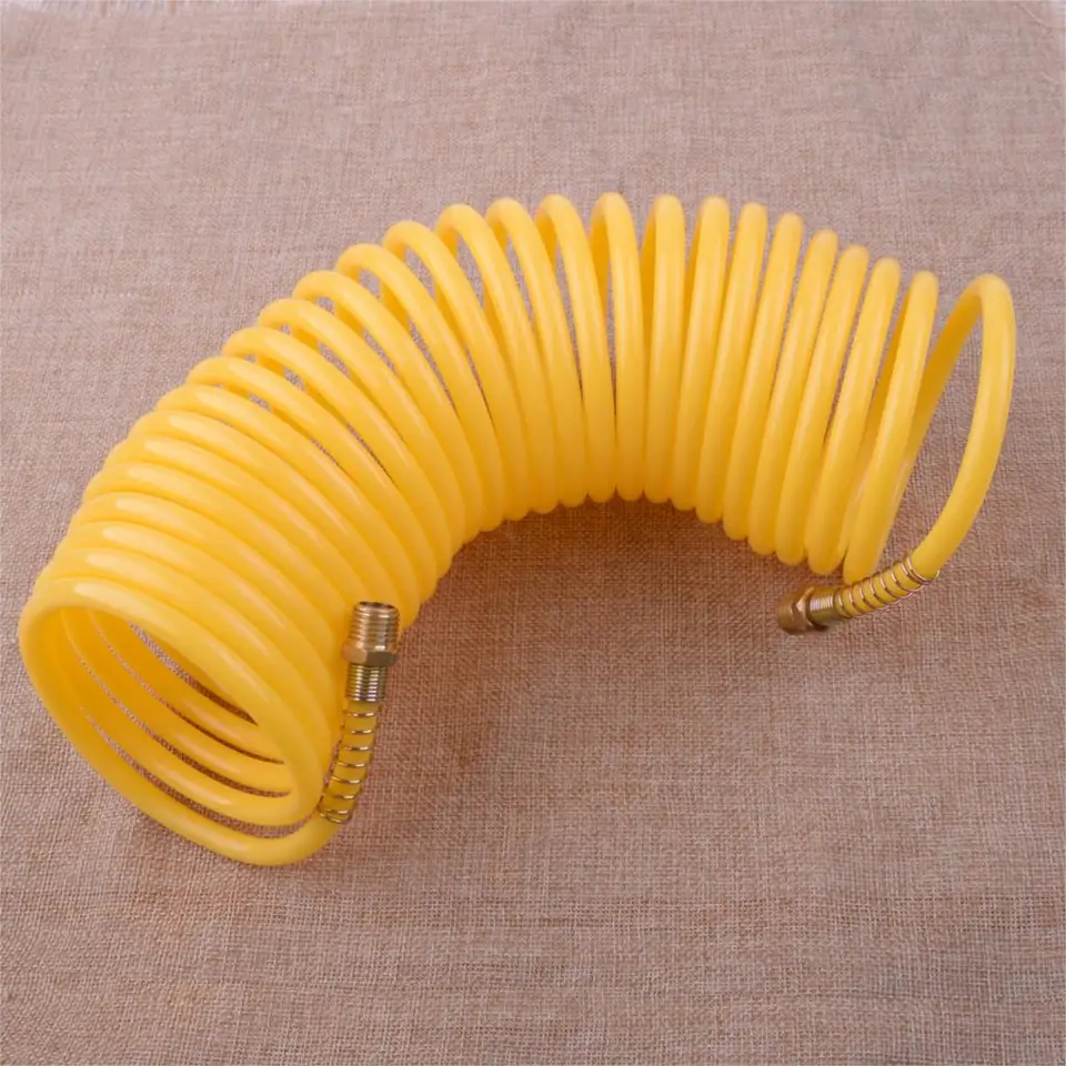 Letaosk Yellow Air Hose -Hose -Karty Recoil Pneumatic Airline Compressor 200psi Quick Coupler