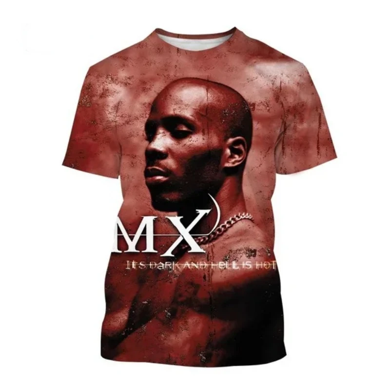 Letná móda gróf Simmons 3D tlač Trink unisex príležitostné nadmerné tričko Rapper dmx hip hop hop harajuku ulica s krátkym rukávom top