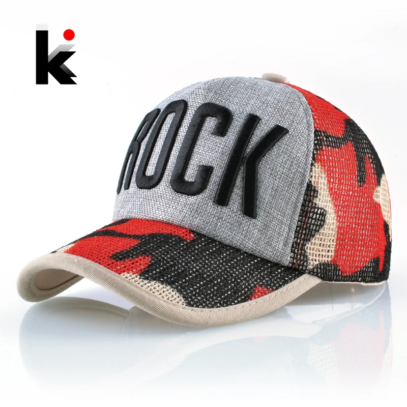 Letná pletiva baseballová čiapka Ženy módny rockový list pre mužov pre mužov Cotly Linen Snapback hip hop kasquette trucker kosť kosť Drake gorras