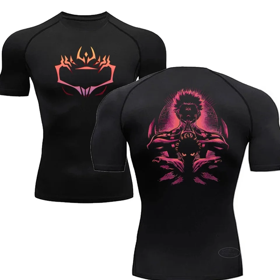 Letná telocvičňa fitness stretch top nan's Anime Compression košeľa jiu-jitsu workout športové tričko s rýchlym sušením tesné tričko S-3xl