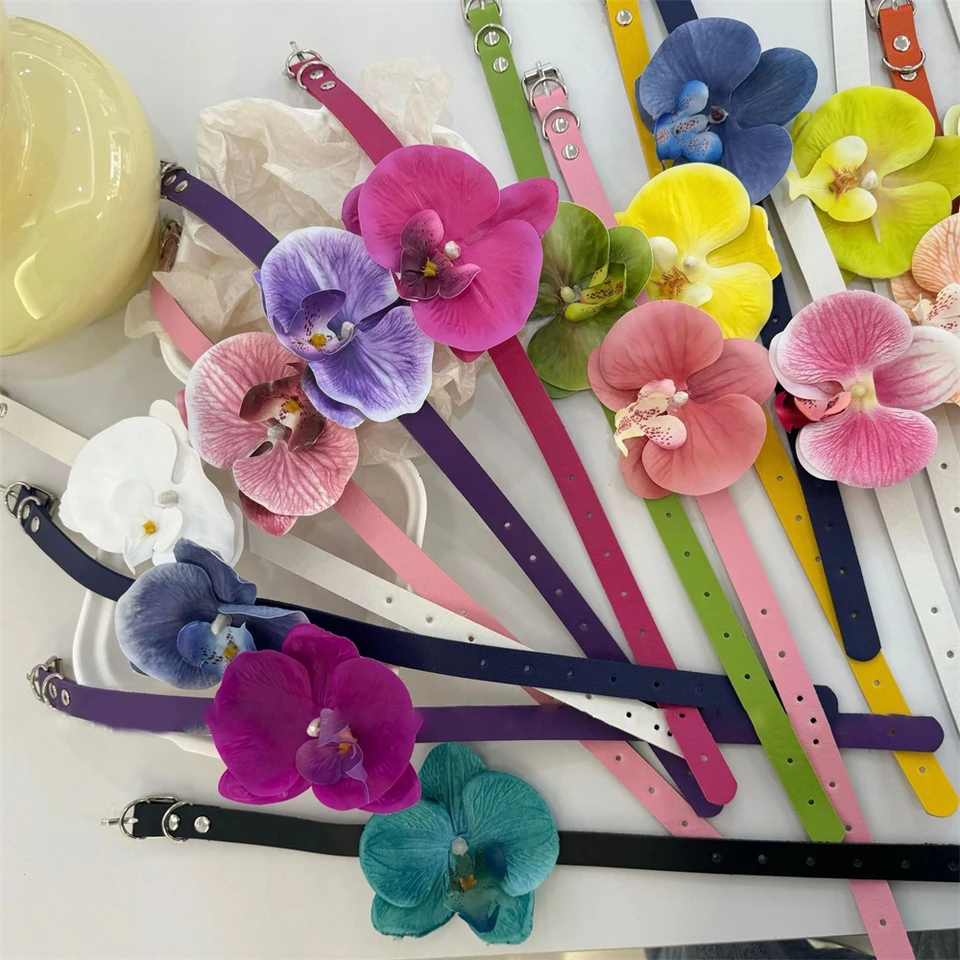 Letná víla Phalaenopsis orchide kvetinová kvetina náhrdelník pre ženy sladké náhrdelníky