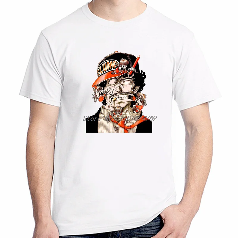 Letné bavlnené tričko Dr Prepad grafické tričká Arale Pengin Senbei Manga Vysoko kvalitné tričká s krátkym rukávom Pánske oblečenie