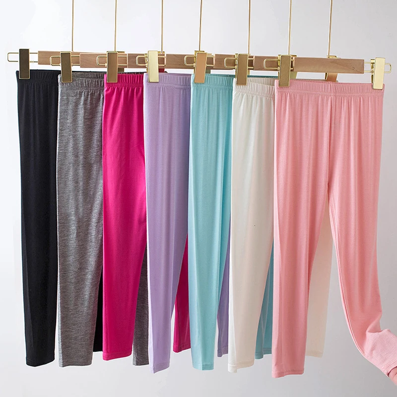 Letné dievčatá legíny Candy Color Pants Denné nohavice Dance nohavice pre dievča vysoká elasticita detské traiuséry tínedžerský odev 8 10 12