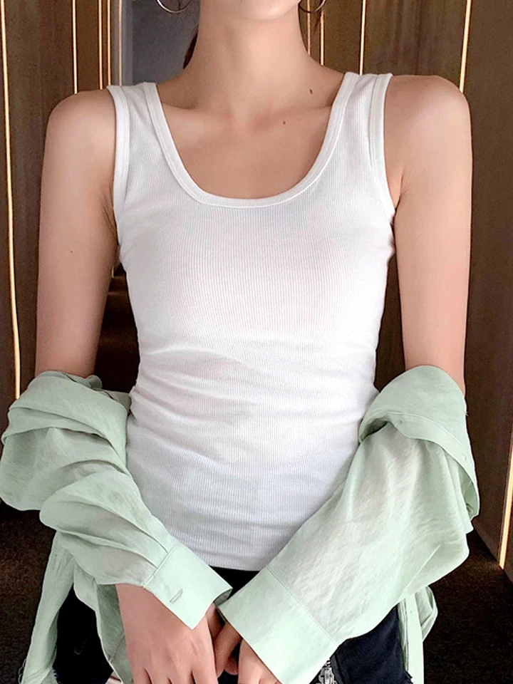 Letné dlhé pletené ženy Rib Touch Tops Dámy Seethrough Frances Style Simple Stretch Big Stretch Basic Slim Plain pletene