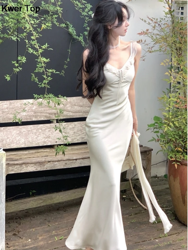 Letné elegantné štíhle prázdninové šaty Ženy Príležitostne bez rukávov promócie Vestidos mlčiny jedno kusové oblečenie