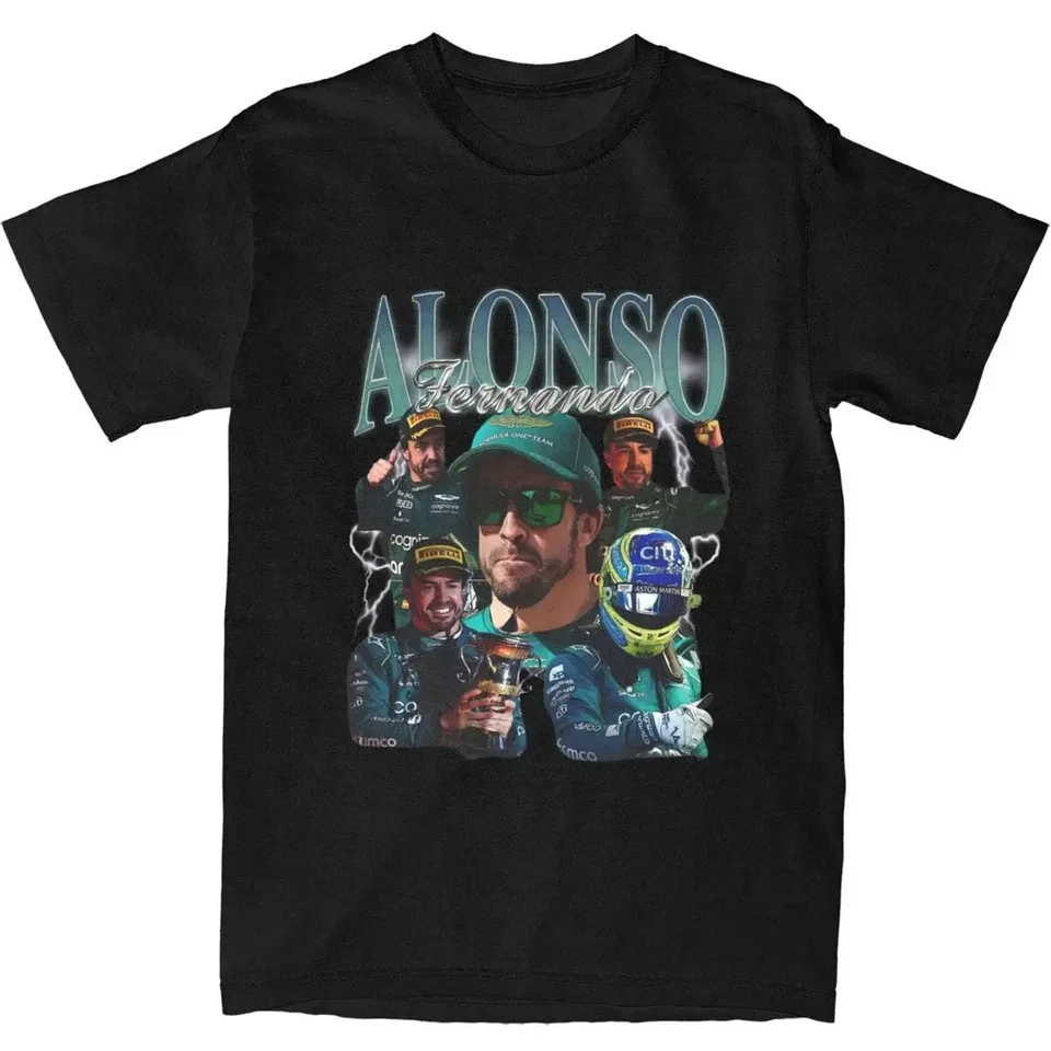 Letné fernando alonso košeľové doplnky Men ženy bavlna vtipné tričko s krátkym rukávom oblečenie