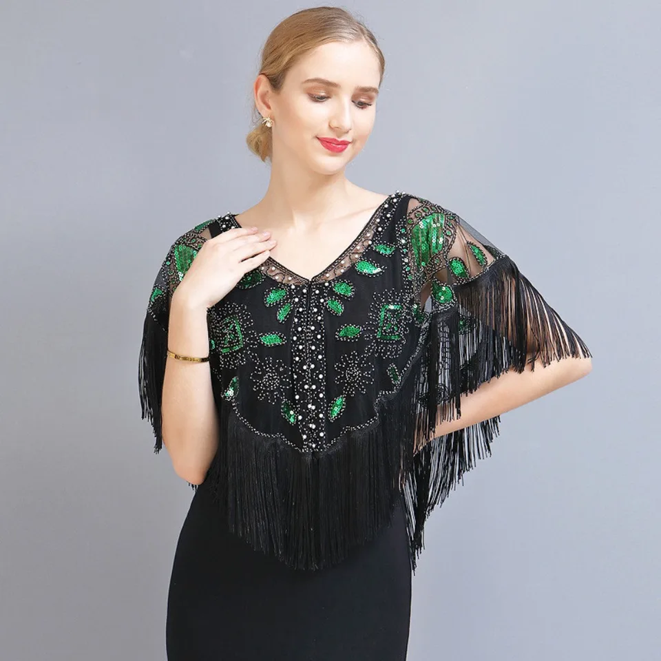 Letné flicky Tassels Poncho dámske kabáty Party Outfits Cape Mesh Jacket Ladies Cloak Shawls Casaco Outerwear Wraps Woman oblečenie