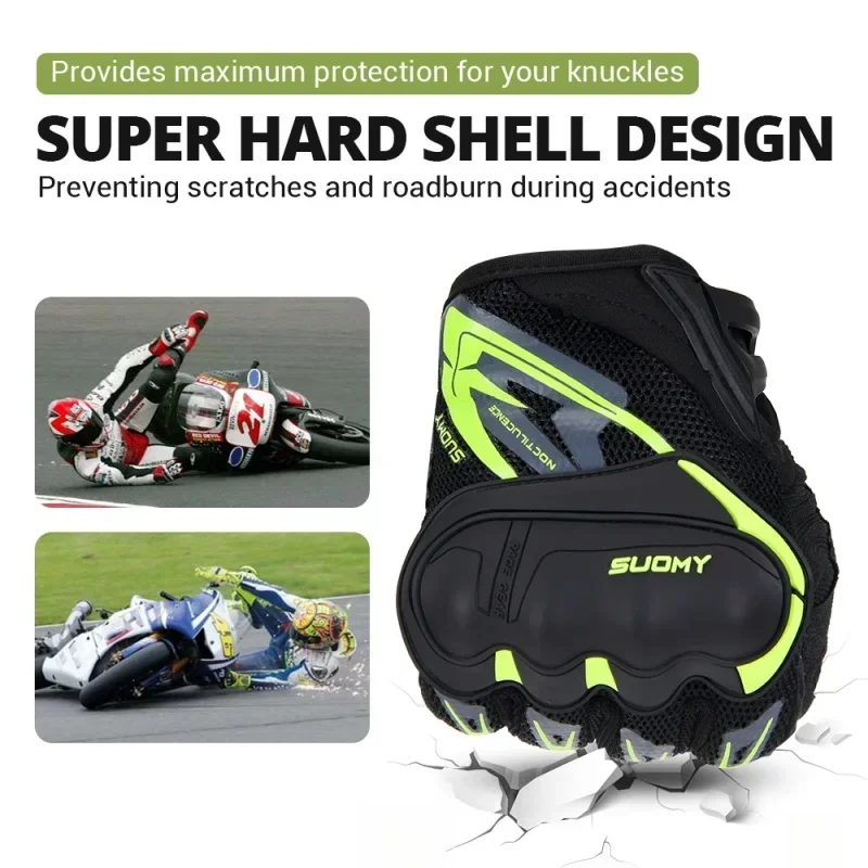 Letné motocykle priedušné jazdecké rukavice Men ženy Motokrosové závodné cyklistické rukavice Gant Moto Motorbike Full Fing Guantes GP