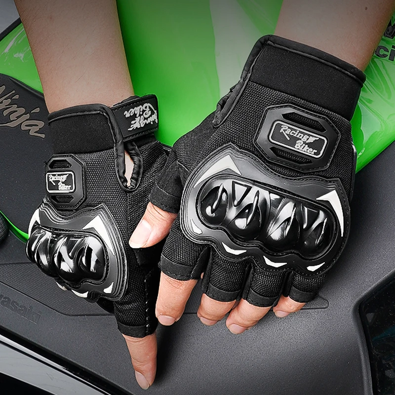 Letné motocyklové rukavice TDGO Polovičné priedušné motocyklistické rukavice ATV MTB cyklistické rukavice anti-pádové dlaň Guard Moto