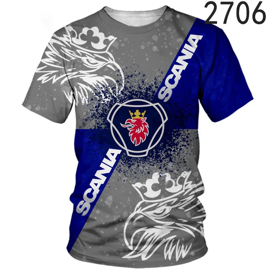 Letné mužské 3D tlačené tričko Scania Fashion, Detské športové tričko s krátkym rukávom