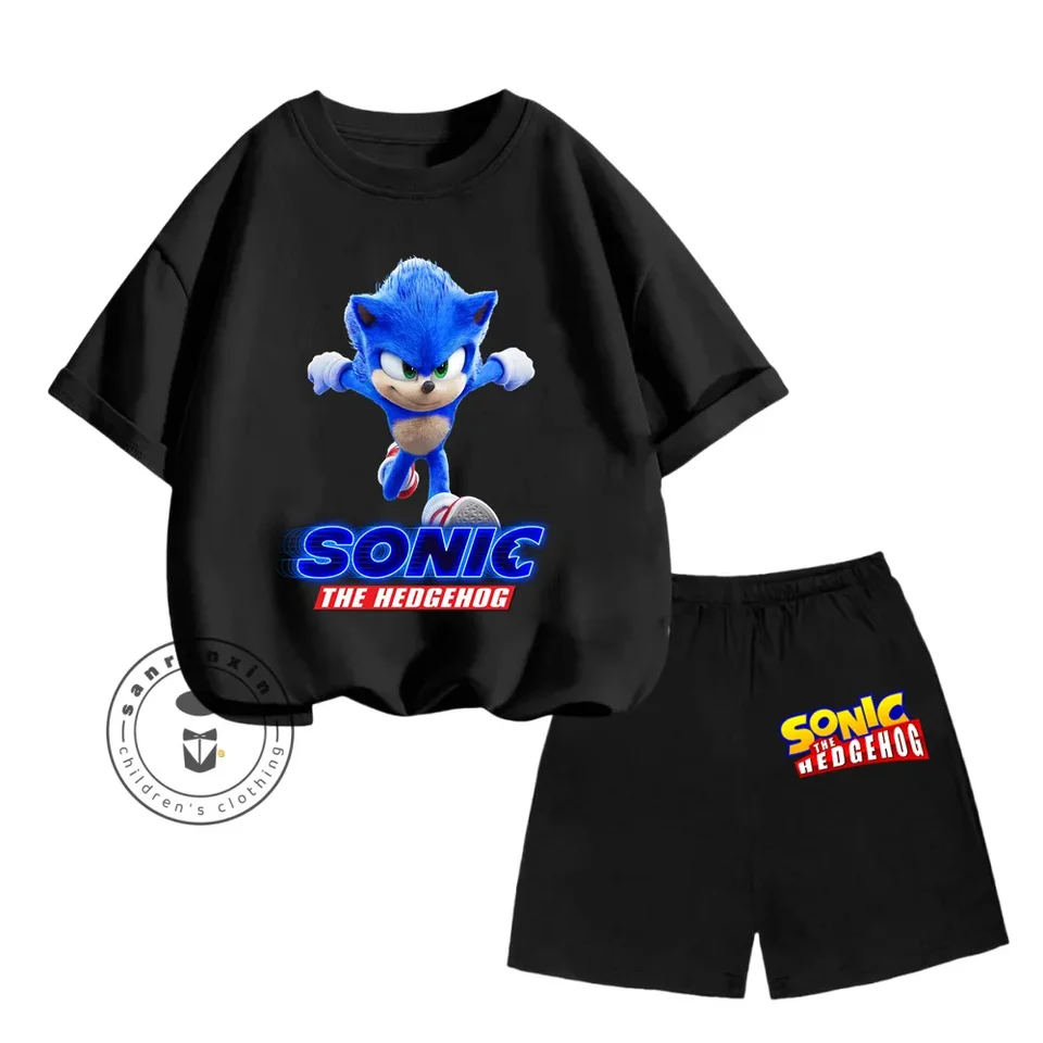 Letné nové tričká Boys Boys Sonics Tričko Tričká 2 kočká