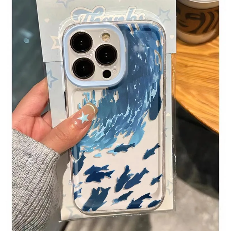 Letné oceánske zvieratá žralok s priehľadným priestorom pre puzdro pre xiaomi redmi note 8 9A 9S 10 11 12 12C 13 ° C K50 10C Pro Plus plus 4G 5G