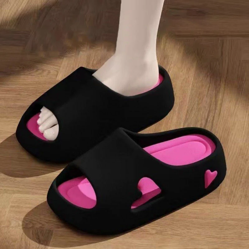 Letné papuče dámske topánky Hrubá plošina snímky klinové topánky Dámske sandále Outdoor pláž Flip flops nekĺzané papuče Žena