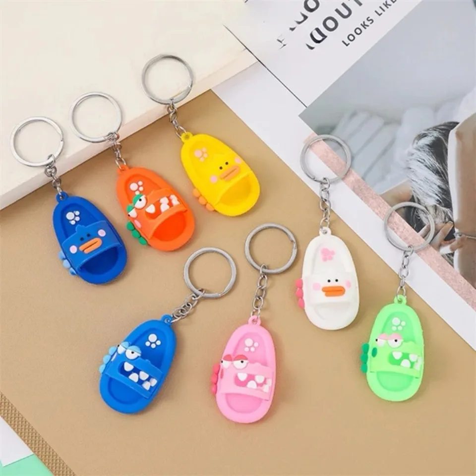 Letné papuče Keychain prívesok Kreatívne kreatívne roztomilé sandálske kúzlo tašku Flip Flop šperky keyring keyring vynikajúci malý darček