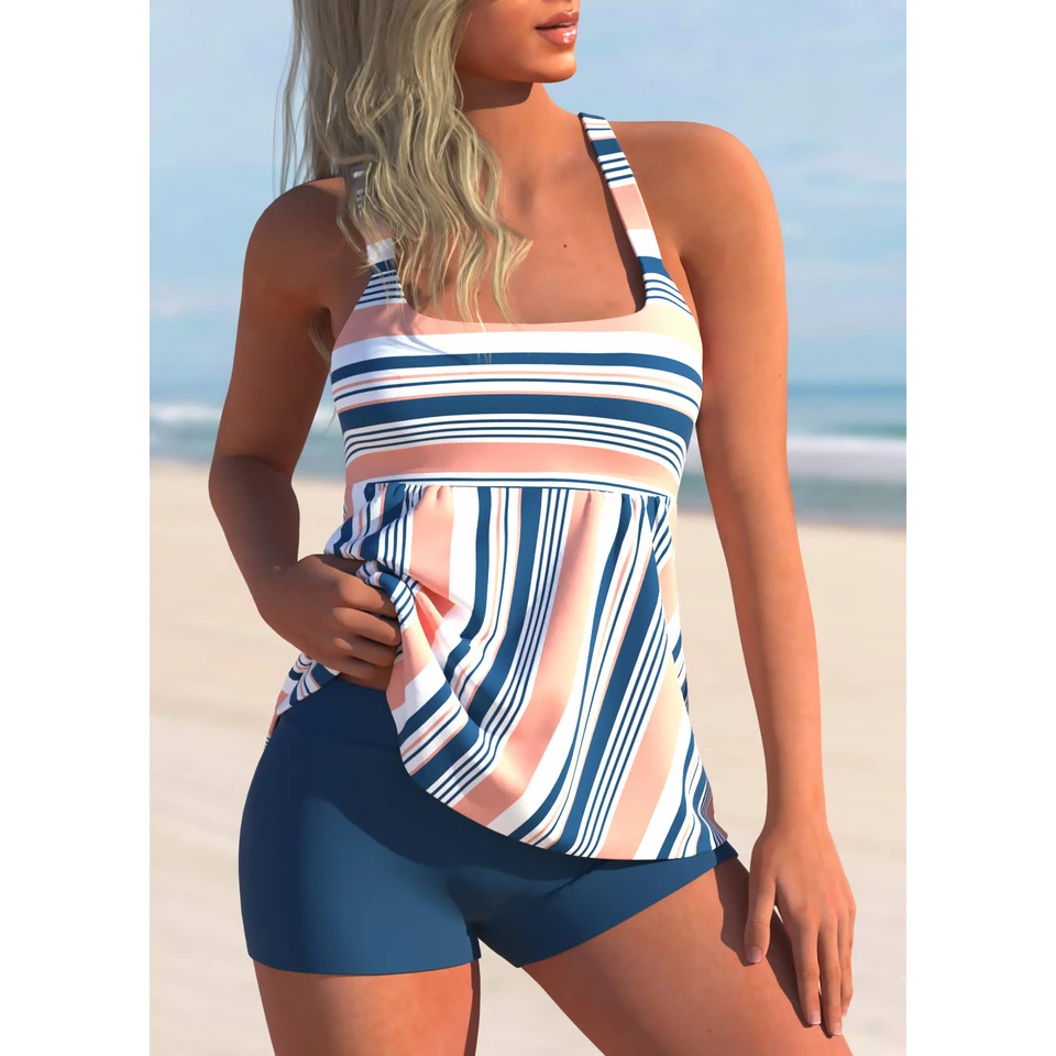 Letné pohodlné sexy dámske plavky móda móda ležérne závesné krk tlače prímorská pláž pláž plavky S-6XL