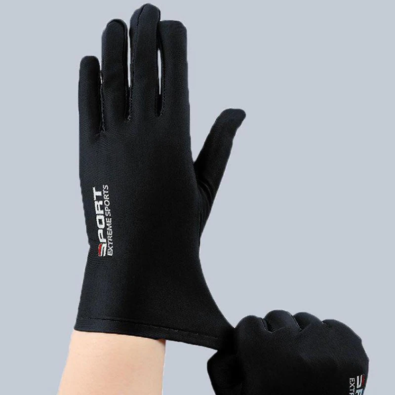 Letné rukavice Men ľadové hodvábne slnečné prokovanie Rukavice Rybolové rukavice Priedušné cyklistické rukavice rukavice Full Finger Ruka
