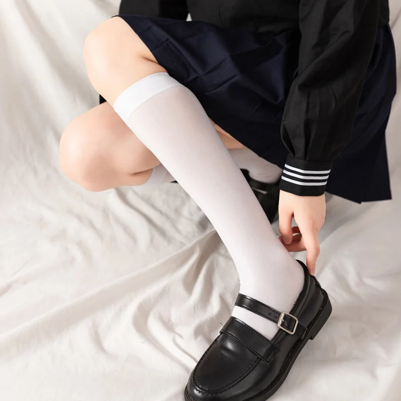 Letné stehno vysoké pančuchy pre ženy zamatové koleno ponožky sexy ženské lýtkové ponožky tenké rúrkové ponožky sexy japonské strečové pančuchy