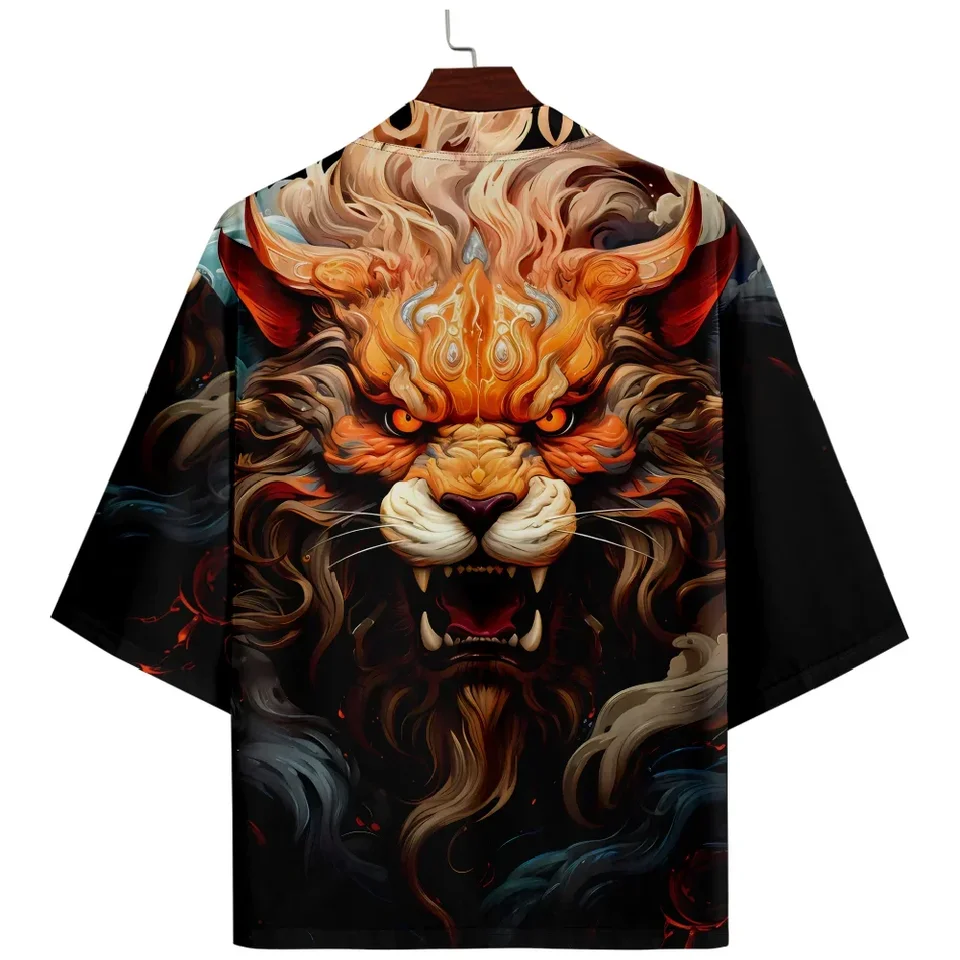 Letné streetwear Man Beach Kimono Cardigan Tirlker Blúzka pre mužov unisex japonský vintage tlač Yukata kimonos plus veľkosť 5xl 6xl