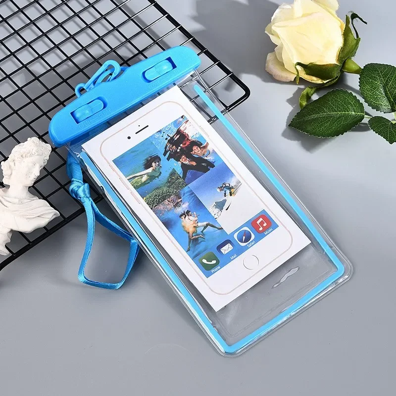 Letné svetelné vodotesné puzdro pláž gadget pláž suchý vrecko Pase puzdro kemping držiak lyžiarsky držiak pre telefón nepremokavá taška