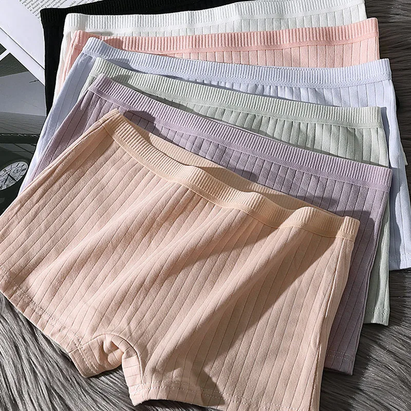 Letné ženské bezpečnostné nohavičky bavlna pod sukňou Ženské bezšvové spodky pevné farby plus veľkosť boxerov Krátky útulné ženské nohavičky