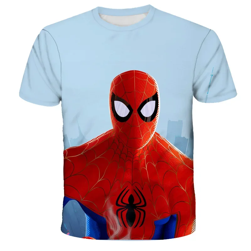 Letný módny trend Spiderman T tričko pre chlapcov a dievčatá oblečenie špičkového neformálneho oblečenia Marvel Superhrdina kostýmov detské vrcholy